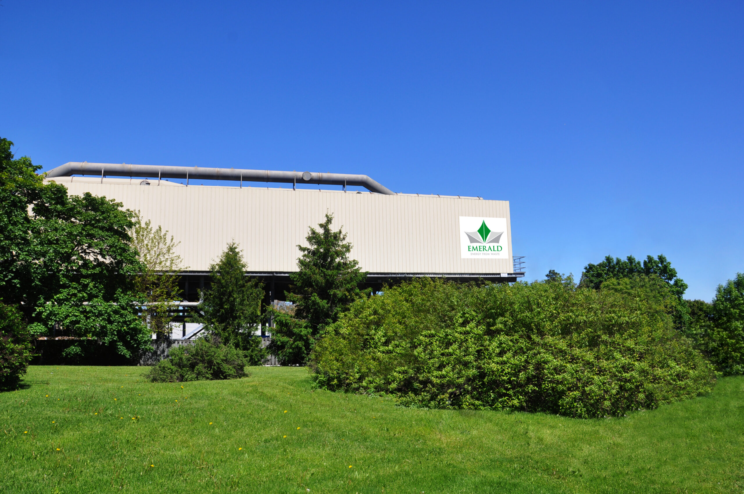 Exterior image of current Emerald Energy from Waste building that will be the home for green hydrogen production