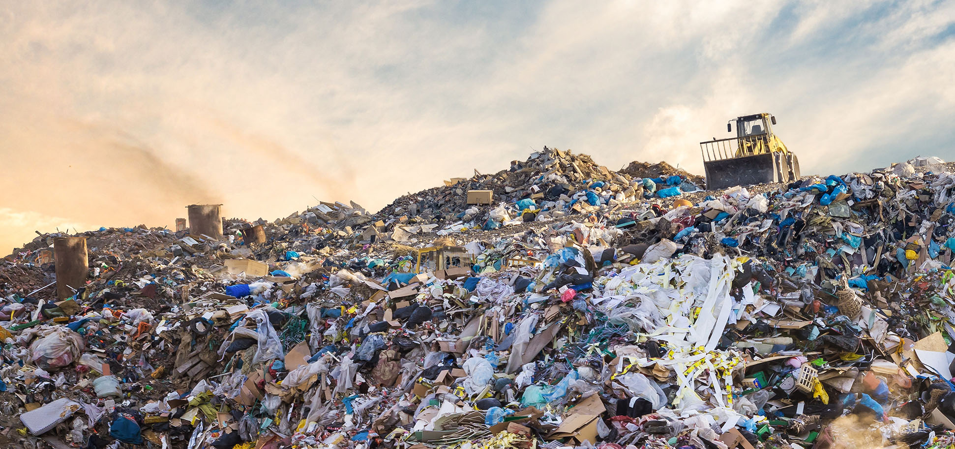 Landfill filled with garbage that can be used to by a waste to energy plant