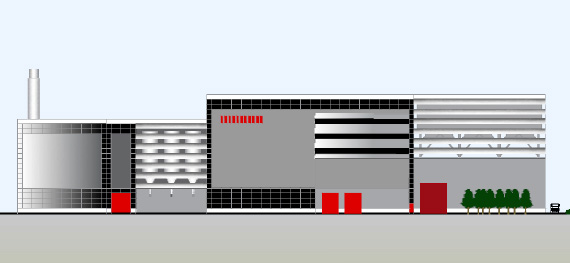 Emerald Redevelopment Facility for Commercial Waste Render 2D Render drawing of the new Emerald facility to expand their commercial waste disposal capacity